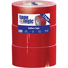 Tape Logic 3 x 60 yds. x 11 mil Gaffers Tape,  Red,  3/Pk