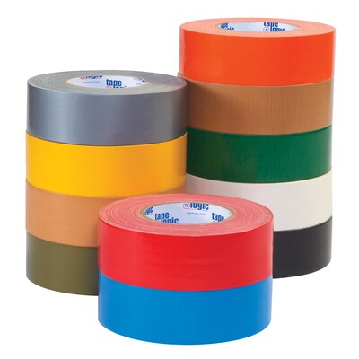 Colored Duct Tape, Red, 2" x 60 yards, 3/Pack