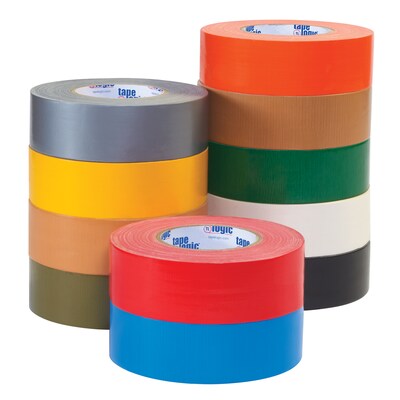 Colored Duct Tape, White, 2" x 60 yards, 3/Pack