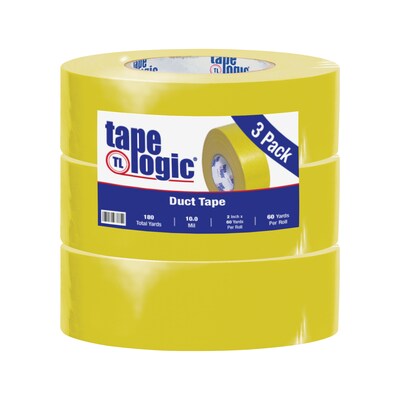 Colored Duct Tape, Yellow, 2 x 60 yards, 3/Pack