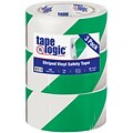 Tape Logic™ 2 x 36 yds. Striped Vinyl Safety Tape, Green/White, 3/Pack