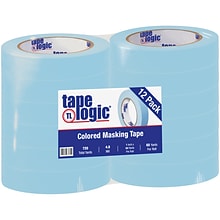 Tape Logic™ 1 x 60 Yards Light Masking Tape, Blue, 12 Rolls (T93500312PKH)