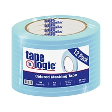 Tape Logic™ 1/4 x 60 Yards Light Masking Tape, Blue, 12 Rolls (T93100312PKH)