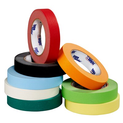 Tape Logic™ 1" x 60 Yards Masking Tape, Orange, 12 Rolls (T93500312PKD)