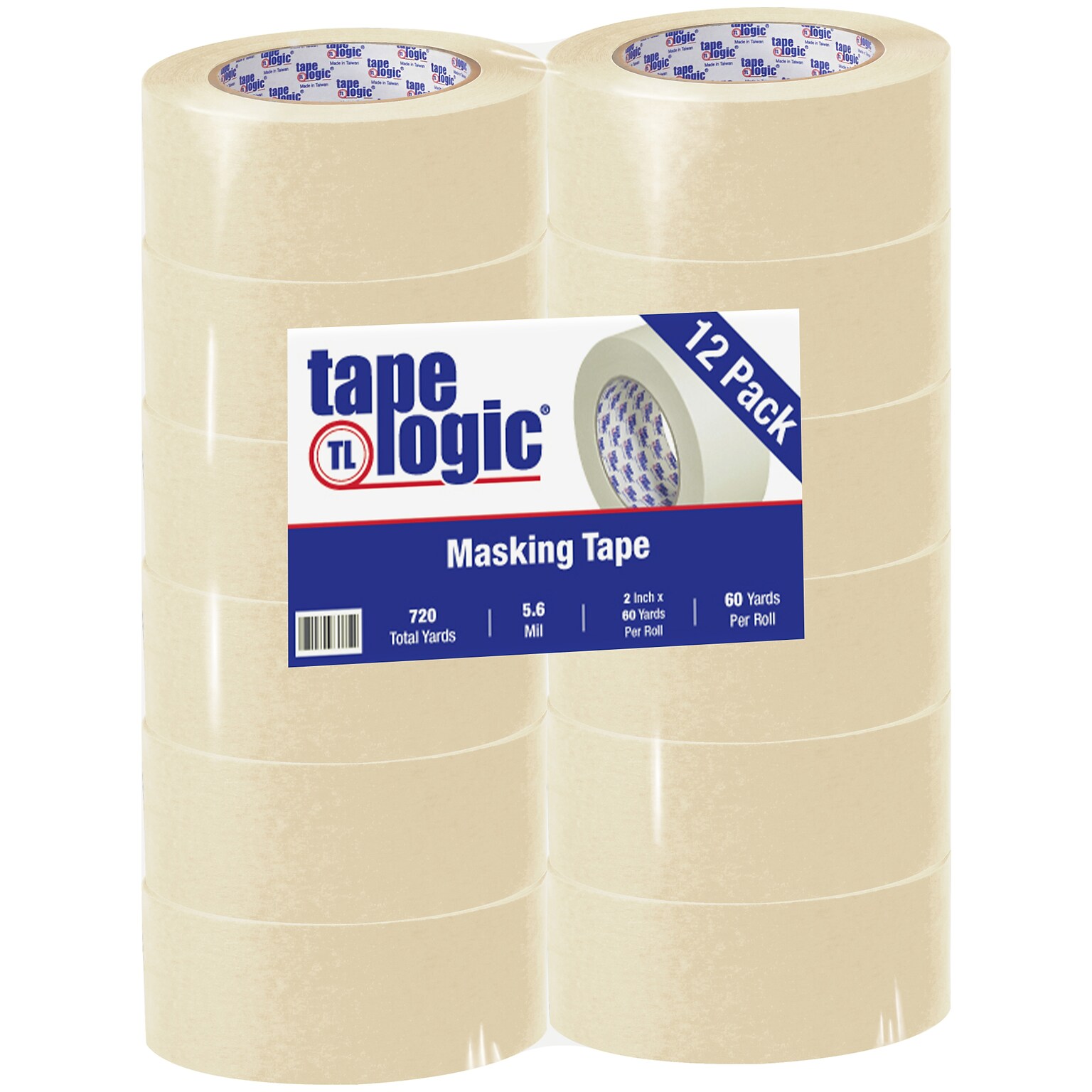 Tape Logic™ 2 x 60 yds. Medium Grade Masking Tape, 12 Rolls