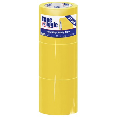 Tape Logic 4 x 36 yds. Solid Vinyl Safety Tape, Yellow, 3/Pack (T94363PKY)