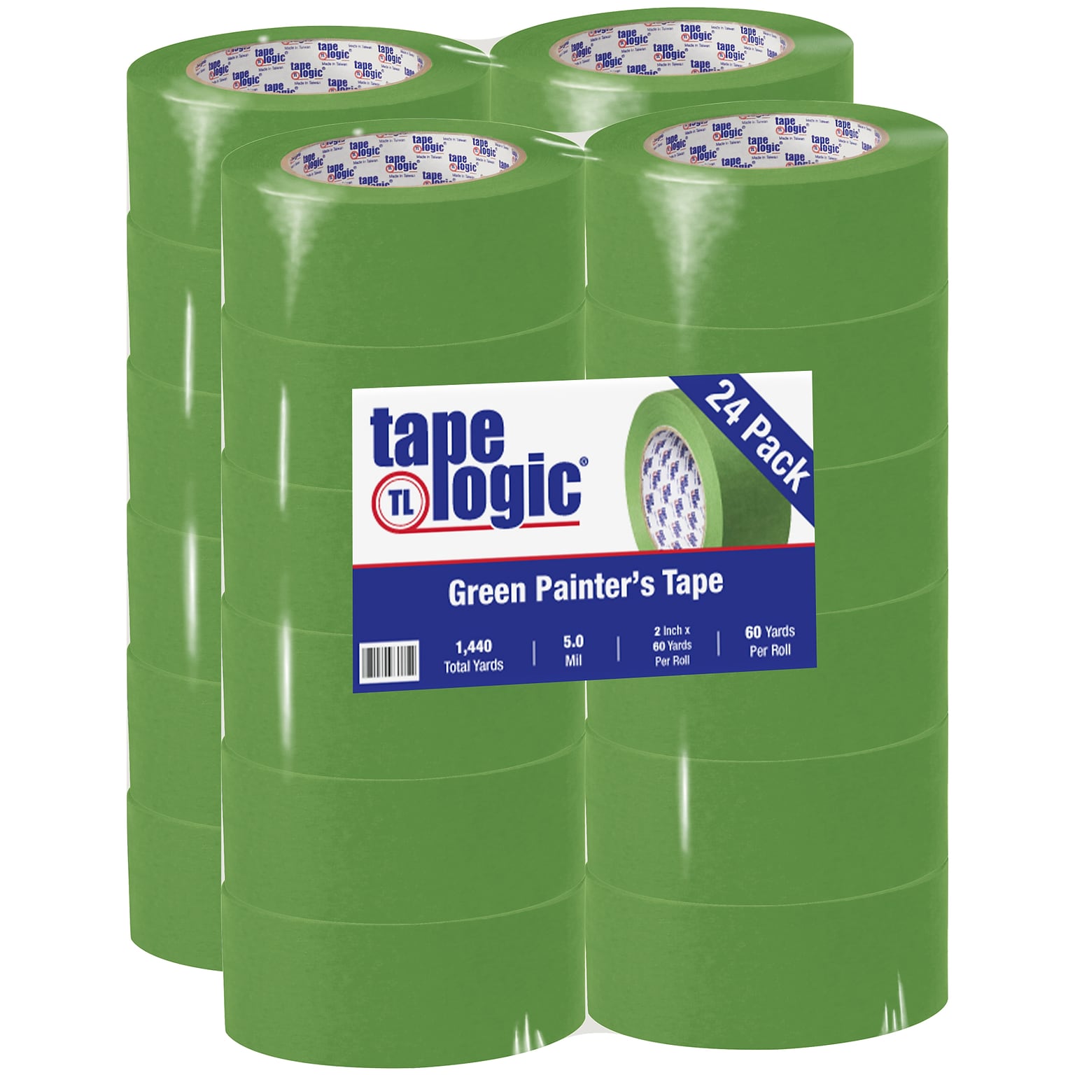 Tape Logic™ 2 x 60 Yards Painters Tape, Green, 24/Case (T9373200)