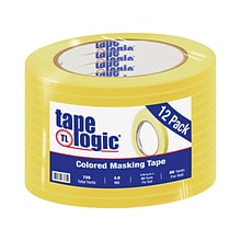 Tape Logic™ 1/4 x 60 Yards Masking Tape, Yellow, 12 Rolls (T93100312PKY)