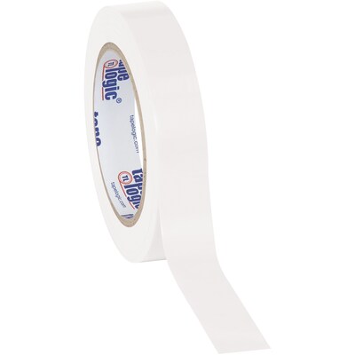 Tape Logic 1" x 36 yds. Solid Vinyl Safety Tape, White, 3/Pack (T91363PKW)