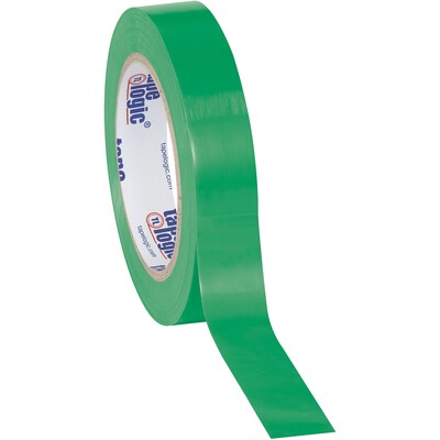 Tape Logic 1 x 36 yds. Solid Vinyl Safety Tape, Green,  3/Pack (T91363PKG)