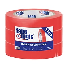 Tape Logic 1 x 36 yds. Solid Vinyl Safety Tape, Red, 3/Pack (T91363PKR)