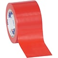 Tape Logic 3 x 36 yds. Solid Vinyl Safety Tape, Red, 3/Pack (T93363PKR)