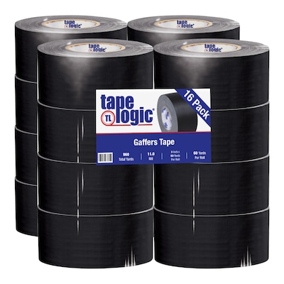 Tape Logic Gaffers Duck Tapes, 3W x 60 yds., Black, 16/Carton (T98818B)