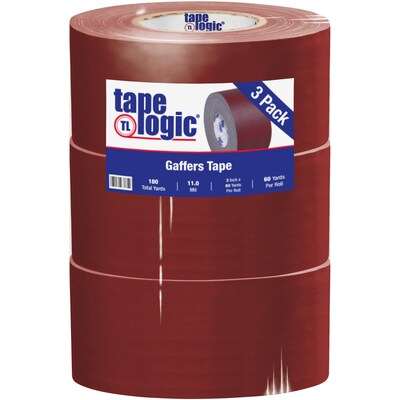 Tape Logic® Gaffers Tape, 11 Mil, 3 x 60 yds., Burgundy, 3/Case (T98818BUR3PK)