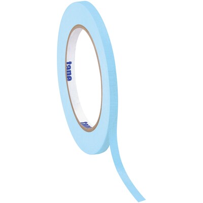 Tape Logic® Colored Masking Tape, 4.9 Mil, 1/2" x 60 yds., Light Blue, 12/Case (T93300312PKH)