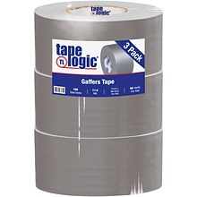 Tape Logic® Gaffers Tape, 11 Mil, 3 x 60 yds., Gray, 3/Case (T98818GR3PK)