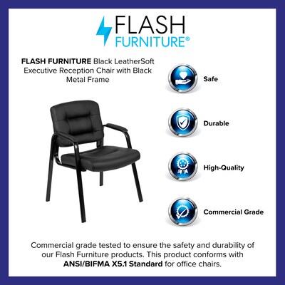 Flash Furniture Fundamentals Metal Conference Chair, Black (CH-197221X000-BK-GG)