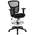 Flash Furniture Nylon Drafting Chair with Lumbar Support, Black (HL-0001-1CBLACK-GG)