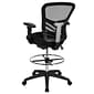 Flash Furniture Nylon Drafting Chair with Lumbar Support, Black (HL-0001-1CBLACK-GG)
