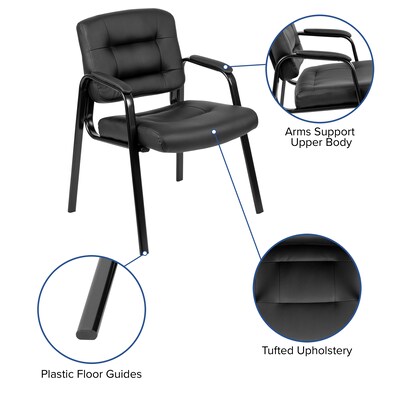 Flash Furniture Fundamentals Metal Conference Chair, Black (CH-197221X000-BK-GG)