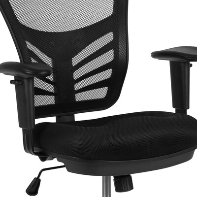 Flash Furniture Nylon Drafting Chair with Lumbar Support, Black (HL-0001-1CBLACK-GG)