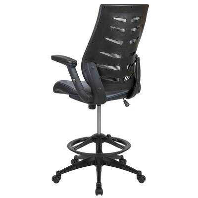 Flash Furniture Nylon Drafting Chair with Lumbar Support, Dark Gray (BLZP809DDKGY)