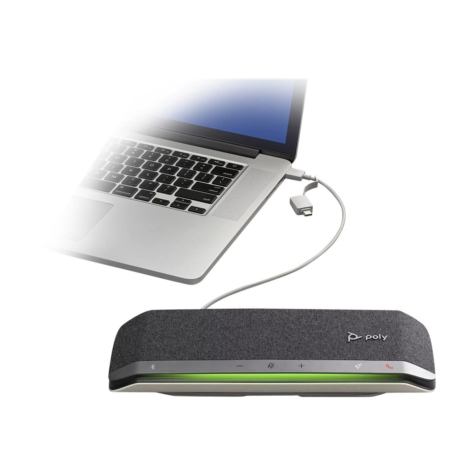 Poly Sync 40 Bluetooth Speakerphone, MS Certified, Black/Silver (77P35AA)
