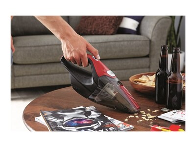 Dirt Devil Quick Flip Plus Cordless Handheld Vacuum, Bagless, Red (BD30025B)