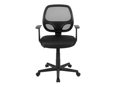 Flash Furniture Flash Fundamentals Ergonomic Mesh Swivel Mid-Back Task Office Chair, Black (LF118PTBK)