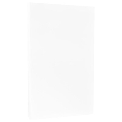 JAM Paper Ledger Strathmore 11 x 17 Paper, 24 lbs., Bright White Wove, 100 Sheets/Pack (51747084)