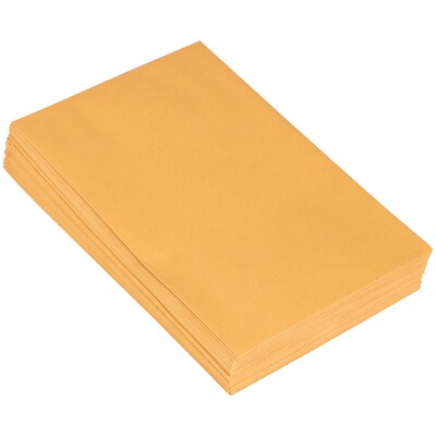 JAM Paper Peel and Seal Kraft Open End Catalog Envelope, 6" x 9", Brown, 500/Pack (13034199C)