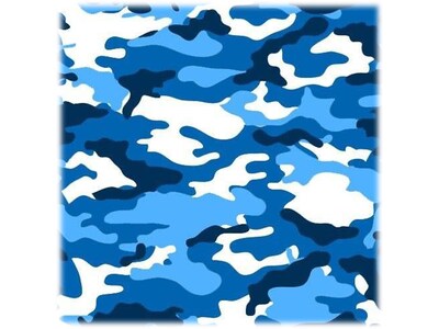 WeCare Individually Wrapped  Disposable Face Mask, 3-Ply, Kids, Blue Camo, 50/Box (WMN100042)