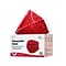 WeCare Individually Wrapped Disposable Face Mask, 3-Ply, Adult, Red, 50/Box (WMN100021)