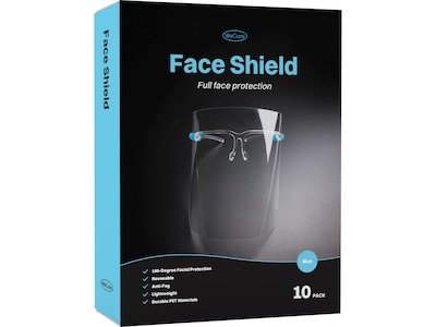 WeCare Fully Assembled Face Shield, Clear Visor, 10/Box (WMN100015)