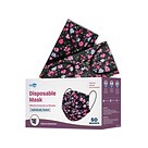 WeCare Disposable Face Mask, 3-Ply, Adult, Flowers, 50/Box (WMN100073)