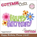 CottageCutz Die-Happy Birthday Phrase 3.7X1.9