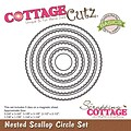 CottageCutz Nested Dies 5/Pkg-Scallop Circle