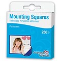 Scrapbook Adhesives Mounting Squares 250/Pkg-Permanent, White, .5X.5