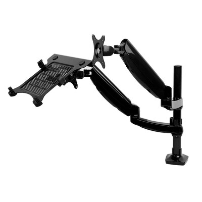 Fleximounts L02 for both 10-27 Monitor and 10-17.3 notebook, Dual Monitor Laptop Stand
