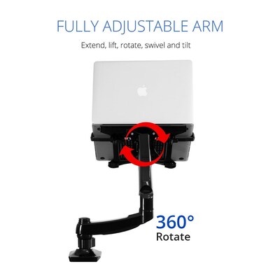 Fleximounts Adjustable Monitor Mount, Up to 27", Black (L01)
