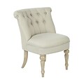 Ave Six Aubrey Tufted Accent Chair with Brushed Wood Finish & Rice Paper Fabric (AUBAS-K27)