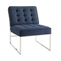 Ave Six Anthony 26” Wide Chair with Chrome Base and Klein Azure Fabric (ATH51-K14)
