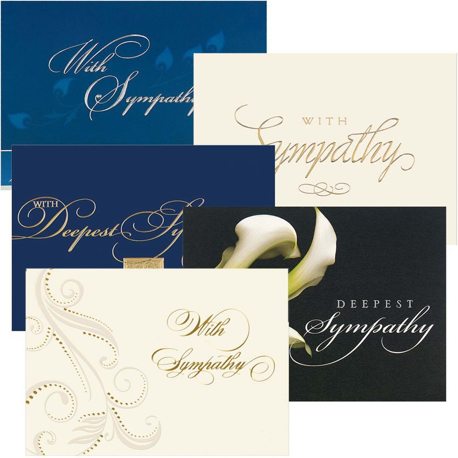 JAM Paper® Blank Sympathy Card Set, Sympathy Assortment, 25/pack (526AOA002WB)