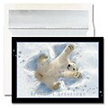 JAM Paper® Blank Holiday Christmas Card Set, Snow Angel, 25/pack (526M1312WB)