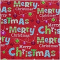 JAM Paper® Christmas Design Wrapping Paper- 100 Sq Ft - Holographic Merry Christmas Set - 4/Pack