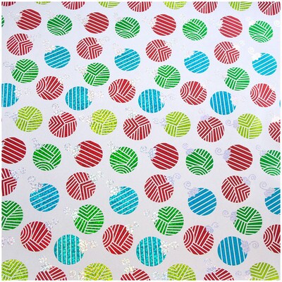 Jam Glossy Gift Wrapping Paper, 25 Sq ft, Lime Green, 2/Pack