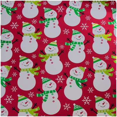JAM Paper® Wrapping Paper - Premium Foil Gift Wrap - 100 Sq Ft - Red HoHoHo Santa Set - 4/Pack