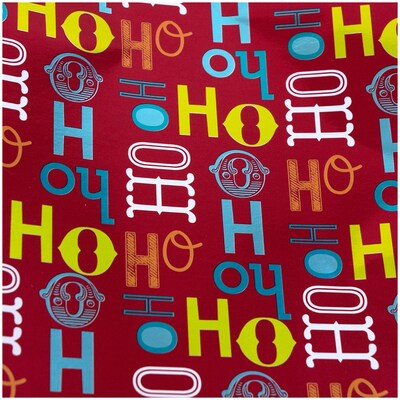 JAM Paper® Christmas Design Wrapping Paper- 100 Sq Ft - Holographic Merry  Christmas Set - 4/Pack