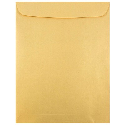 JAM Paper 10 x 13 Open End Catalog Metallic Envelopes, Stardream Gold, 25/Pack (v018325a)
