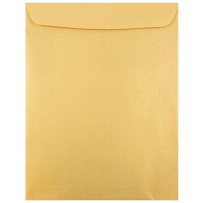 JAM Paper Catalog Envelope, 10 x 13, Gold Metallic, 25/Pack (V018325A)